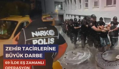 “69 İlde Düzenlenen Narkotik Operasyonlarında 708 Kilo Uyuşturucu Madde ile 2 Milyon 971 Bin 219 Adet Uyuşturucu Hap Ele Geçirildi.”