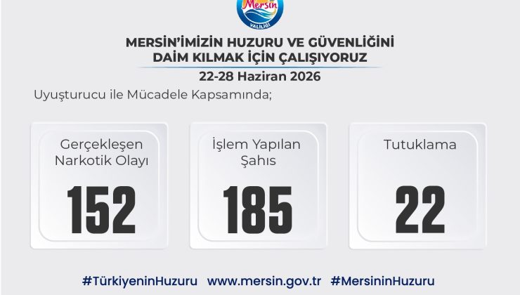 MERSİN’DE ZEHİR TACİRLERİNE BÜYÜK DARBE!