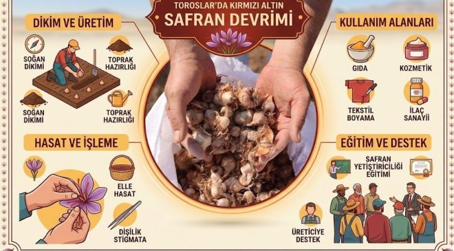 TOROSLAR’DA SAFRAN DEVRİMİ: “KIRMIZI ALTIN” ÇİFTÇİYE UMUT OLUYOR!